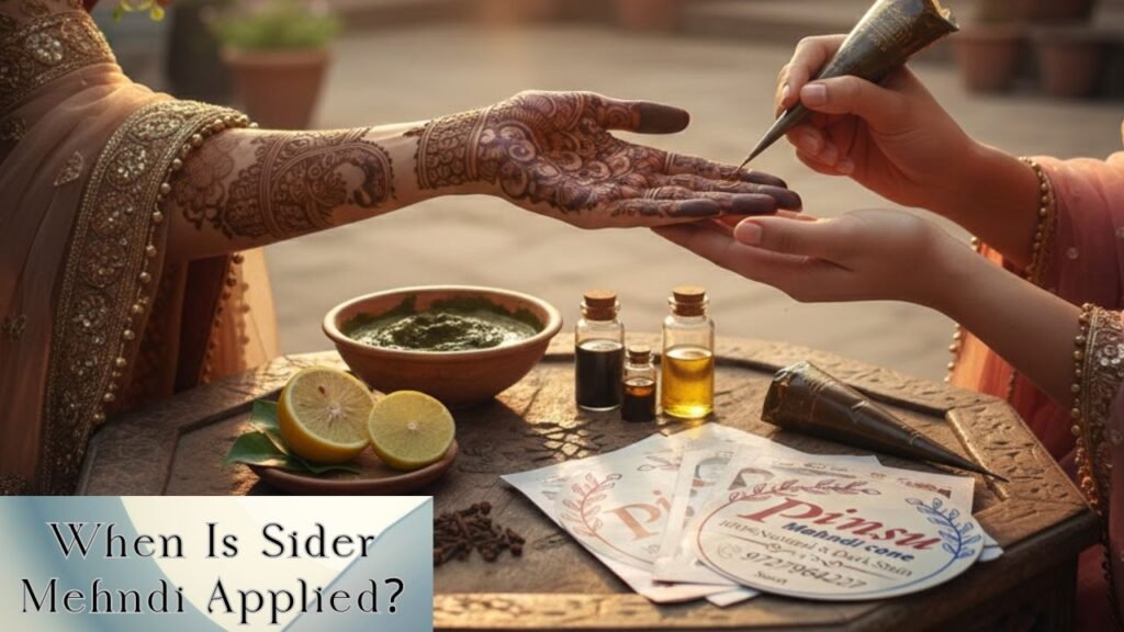 When Is Sider Mehndi Applied?