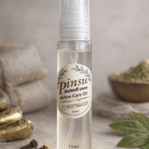 Pinsu Before Care Oil 15ML spray bottle for dark mehndi stain preparation