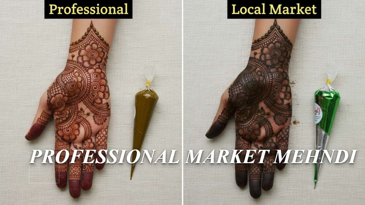 Professional vs Local Market Mehndi Cones – Real Difference