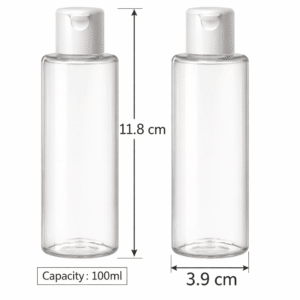 Small 100ml refillable bottle for liquid storage