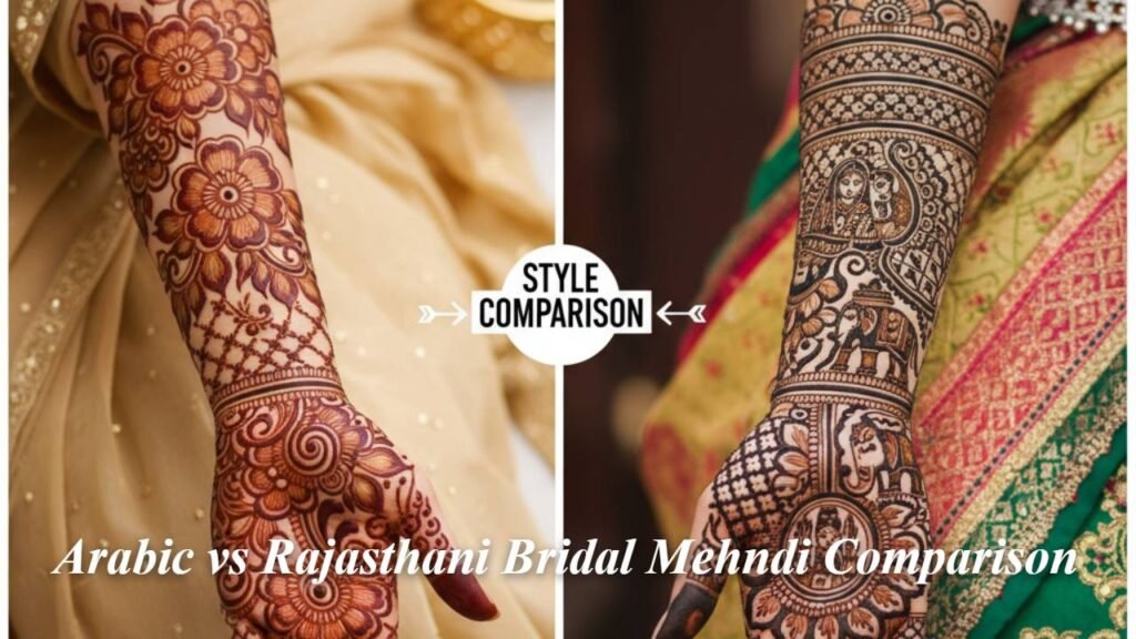Current image: Arabic vs Rajasthani Bridal Mehndi Comparison