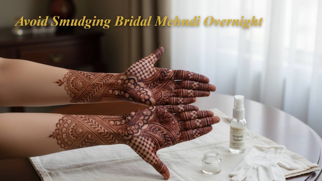 Avoid Smudging Bridal Mehndi Overnight