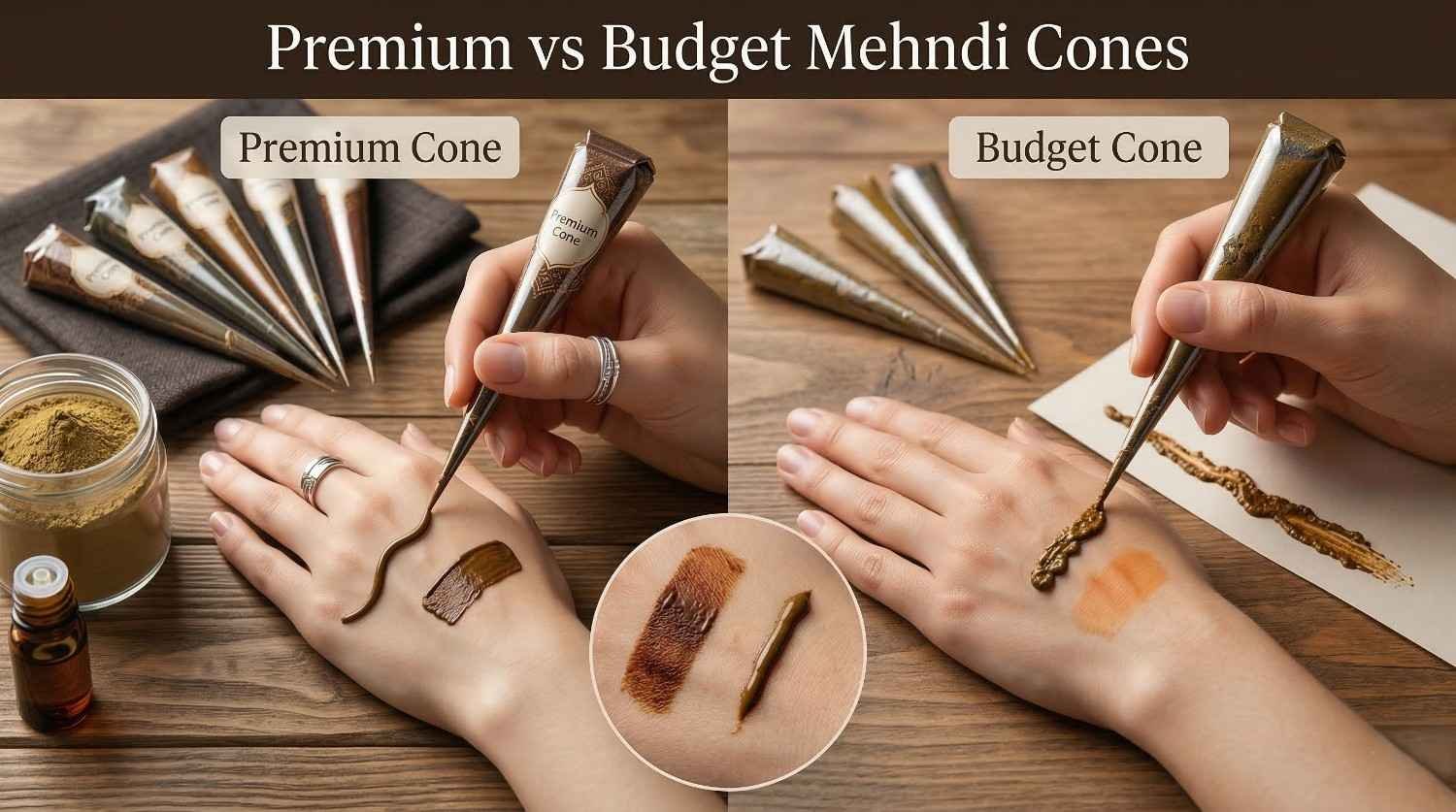 Premium vs Budget Mehndi Cones