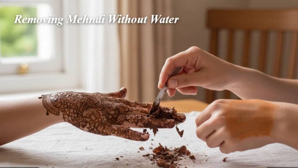 Current image: Removing Mehndi Without Water – Proper Technique
