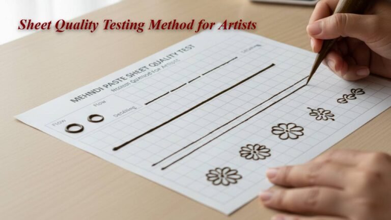 Sheet Quality Testing Method for Artists