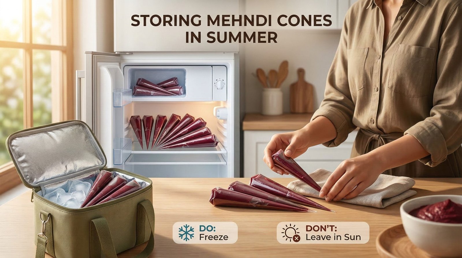 Storing Mehndi Cones in Summer for Powerful, Long-Lasting Results